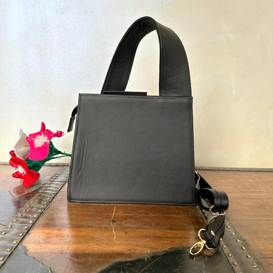 Julia's Leather Embroidered Mini Handbag