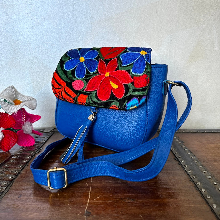 Letty's Leather Embroidered Shoulder Bag