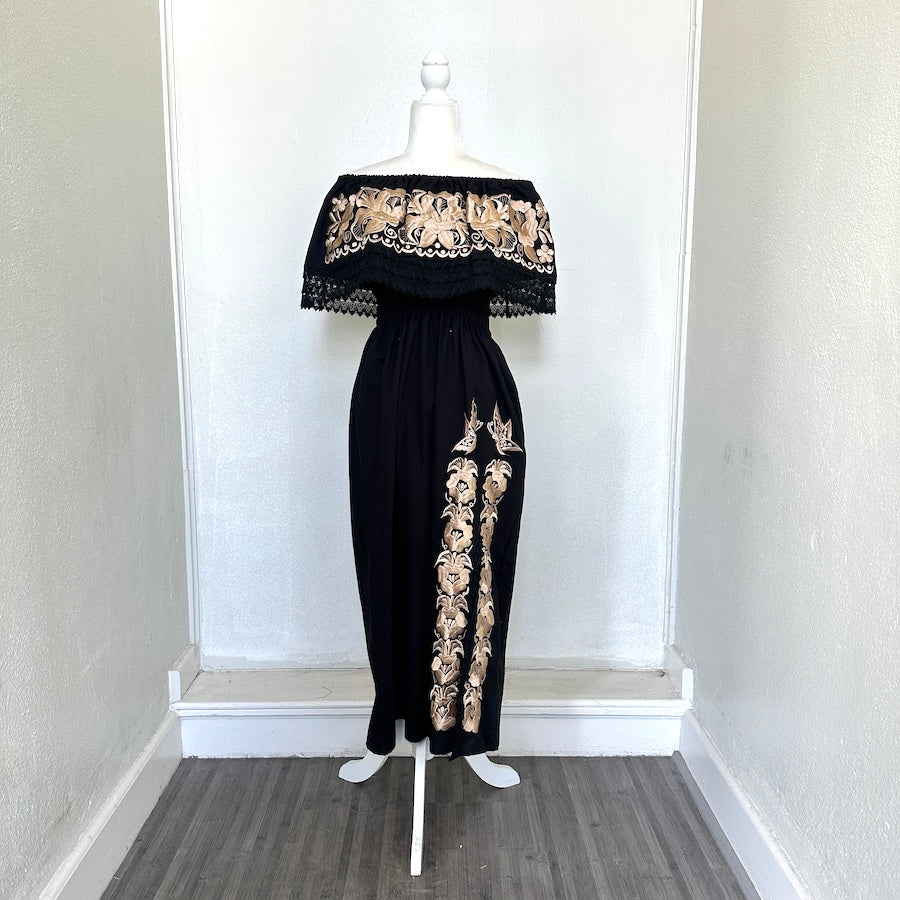 Traditional Campesino Off-Shoulder Dress (Size US S)