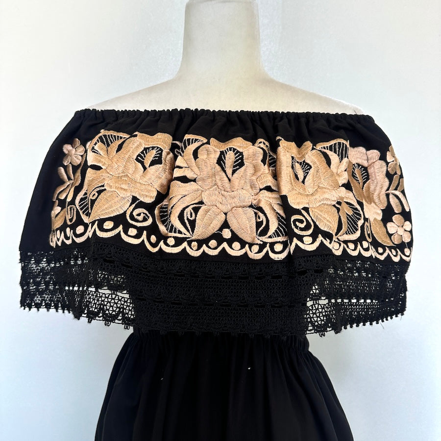 Traditional Campesino Off-Shoulder Dress (Size US S)