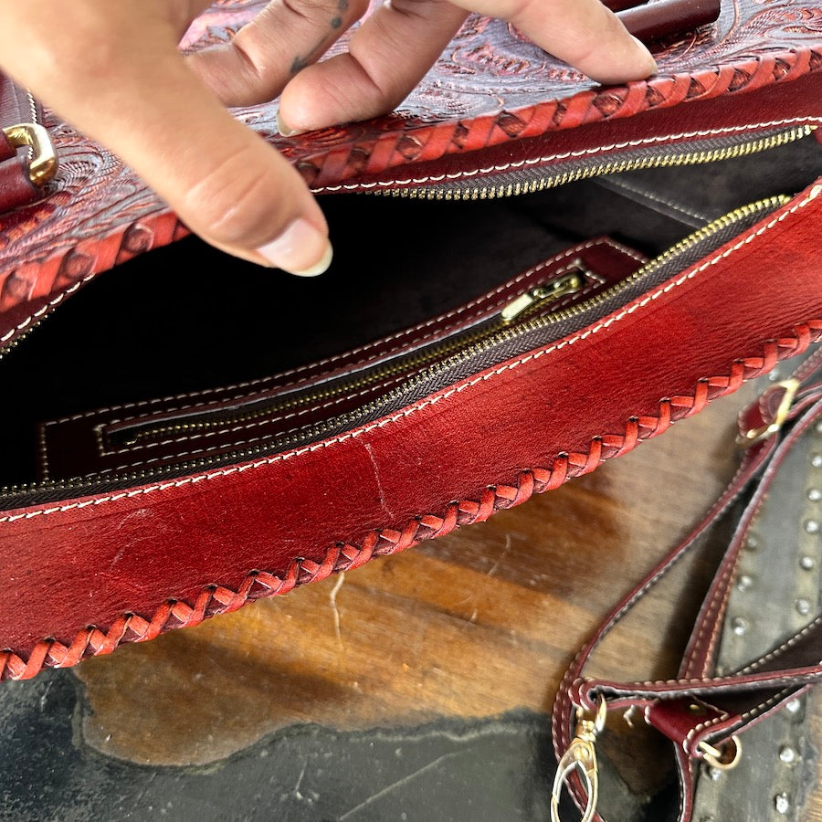 Olivia's Leather Top-Handle Shoulder Bag
