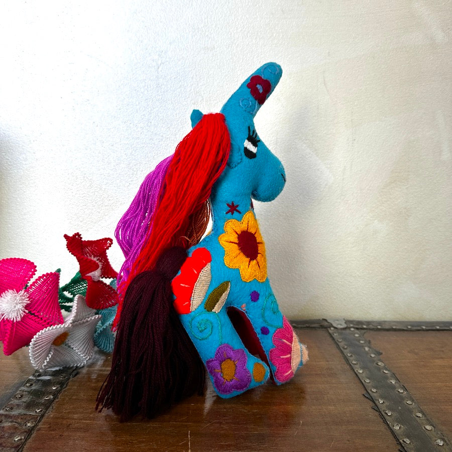 Embroidered Unicorn Plushie (10")