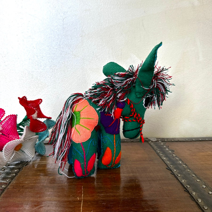 Embroidered Donkey Plushie (6.5")