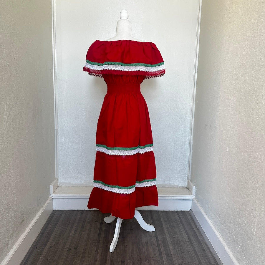 Viva Mexico Campesino Off-shoulder Dress ( M/L )