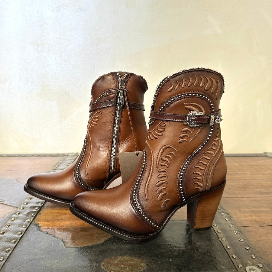 Cuadra Wmns Ankle Boots Biotin De Res Azteca Maple Leather 3F59RS