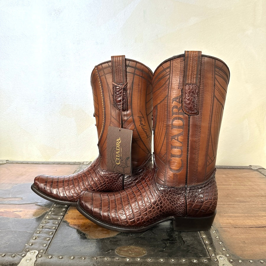 Cuadra Mens Hand-Painted Traditional Exotic Leather Boots 1J2KA1