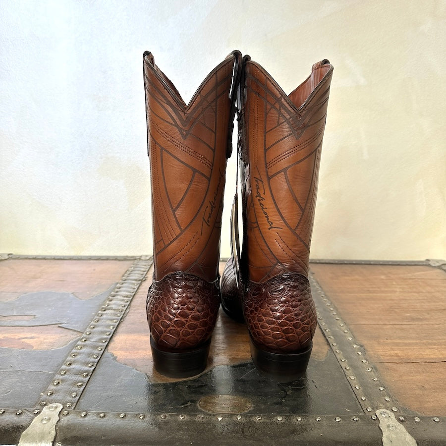 Cuadra Mens Hand-Painted Traditional Exotic Leather Boots 1J2KA1