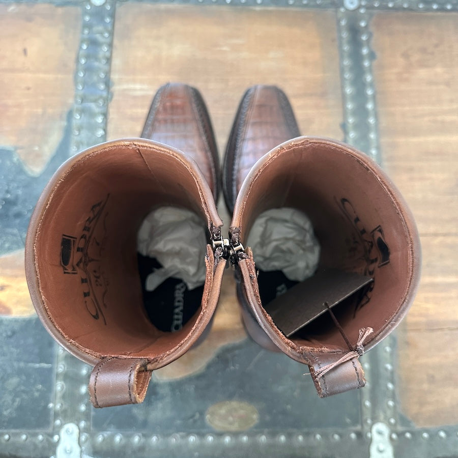 Cuadra Mens Exotic Leather Cowboy Brown Boots 1J2KFY