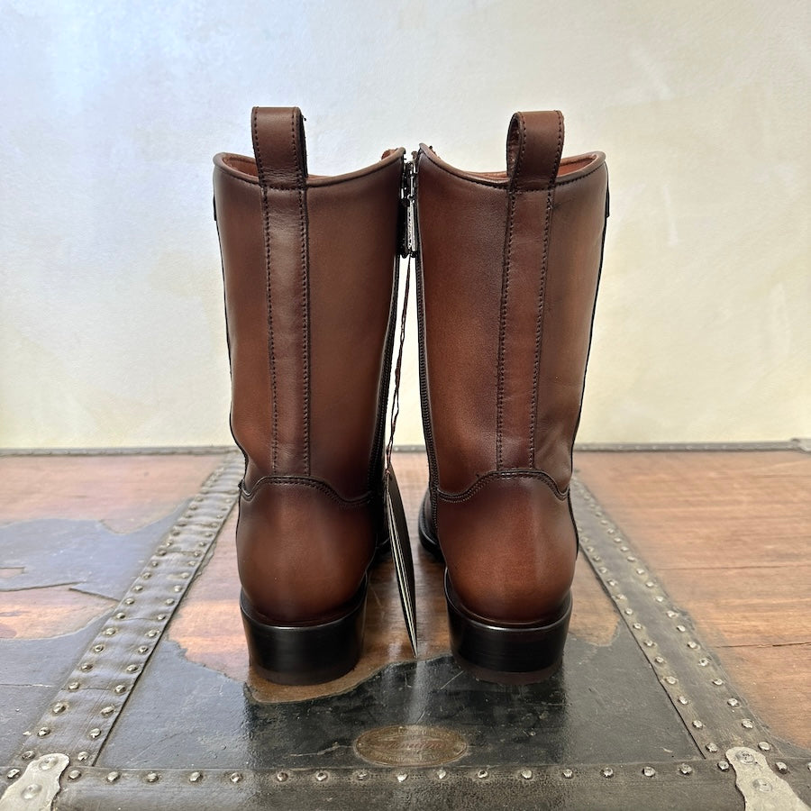 Cuadra Mens Ostrich Flame Chocolate Leather Boots 1J2KA1