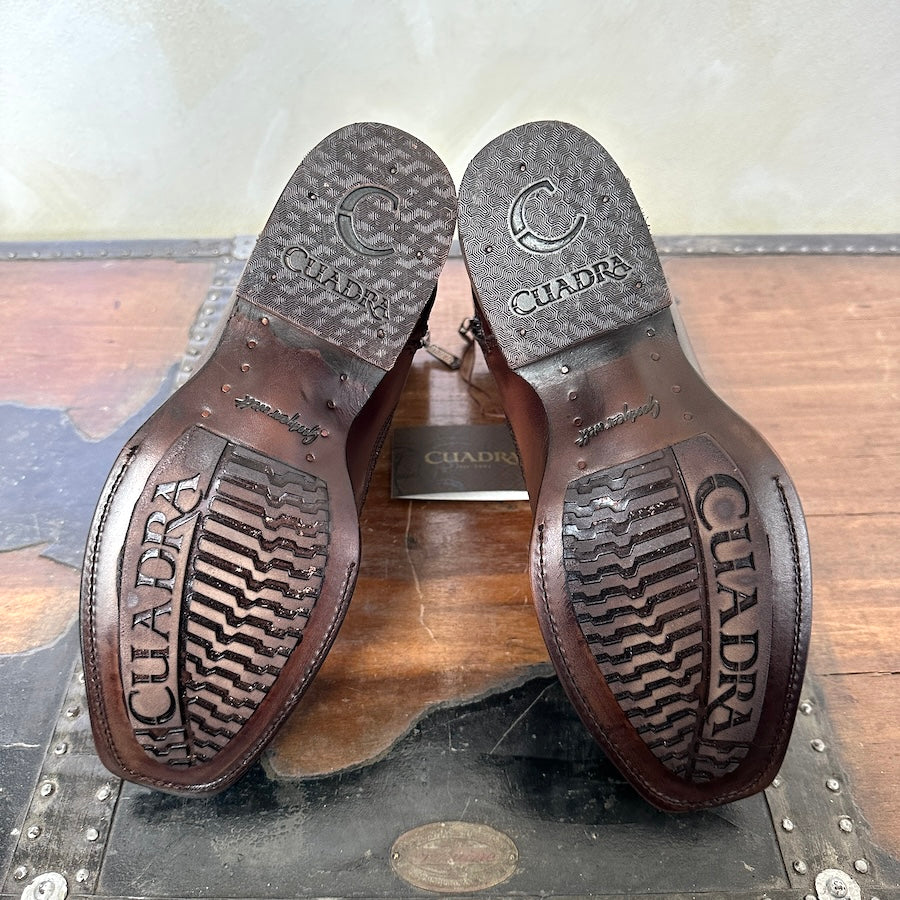 Cuadra Mens Ostrich Flame Chocolate Leather Boots 1J2KA1