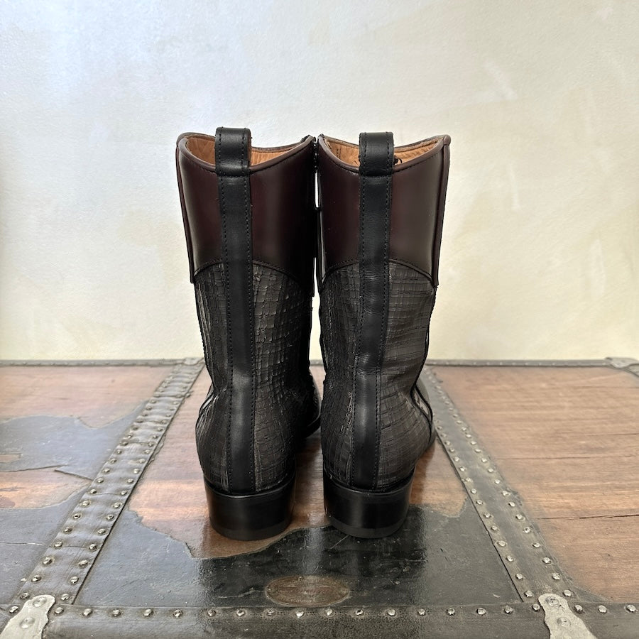 Cuadra Mens Handcrafted Brown Python Leather Boots 1J2DPH