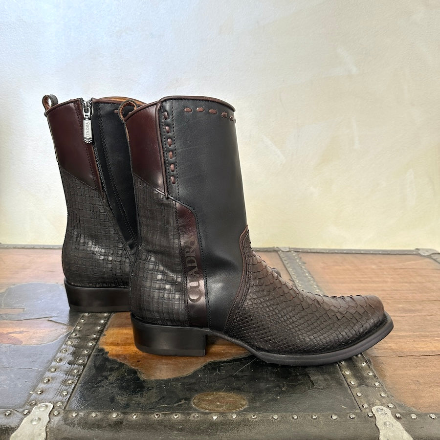 Cuadra Mens Handcrafted Brown Python Leather Boots 1J2DPH