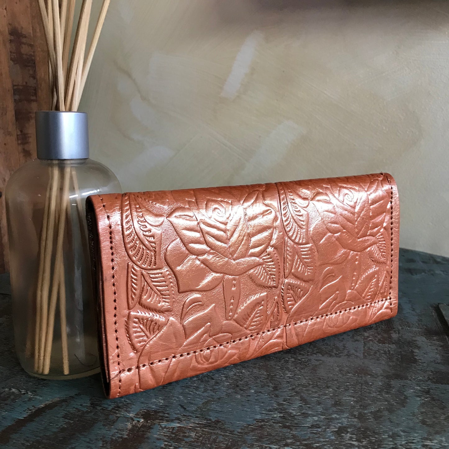 Julieta's Bronze Leather Top-Handle Shoulder Bag Set