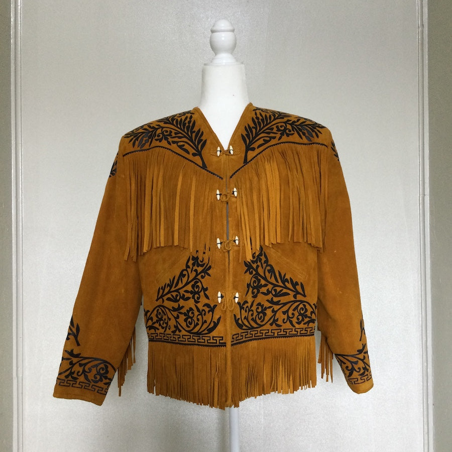 Traditional Artisan Suede Leather Jacket (Size US M)