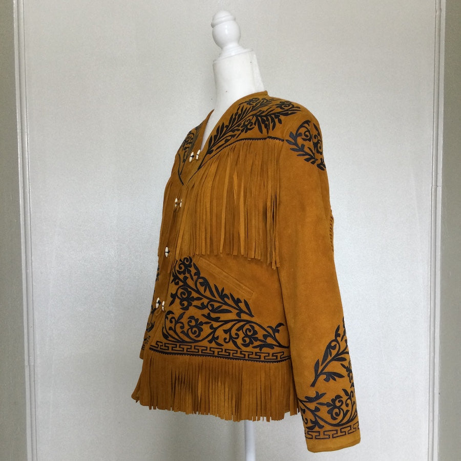 Traditional Artisan Suede Leather Jacket (Size US M)