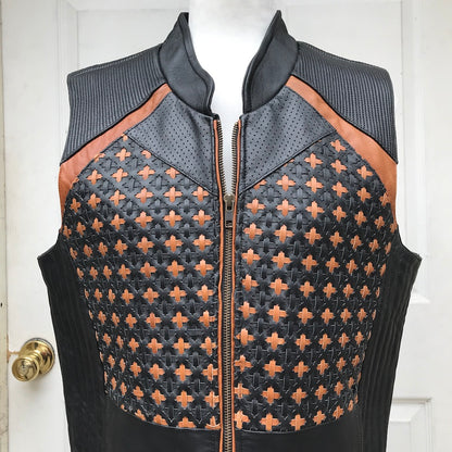 Wild Rider Mens Leather Vest ( M )