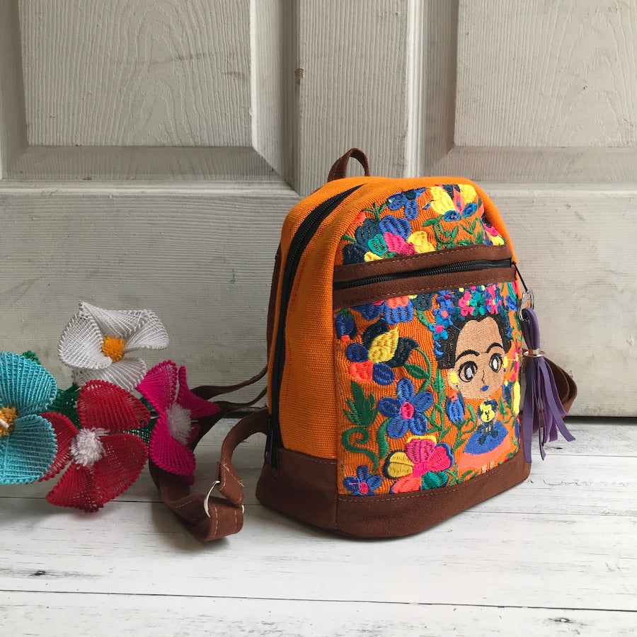 babydoll mini backpack Mini Babydoll Frida Kahlo Backpack – Lil Bit of Mexico Boutique
