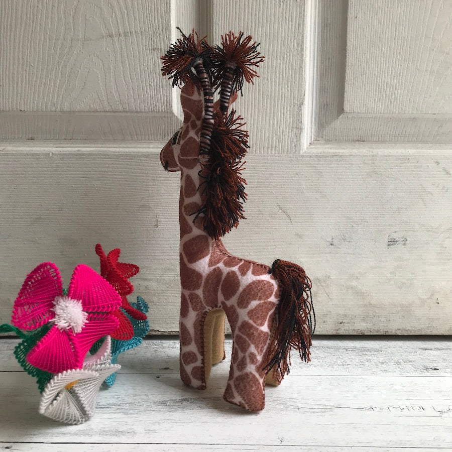 Embroidered Giraffe Plushie (13")