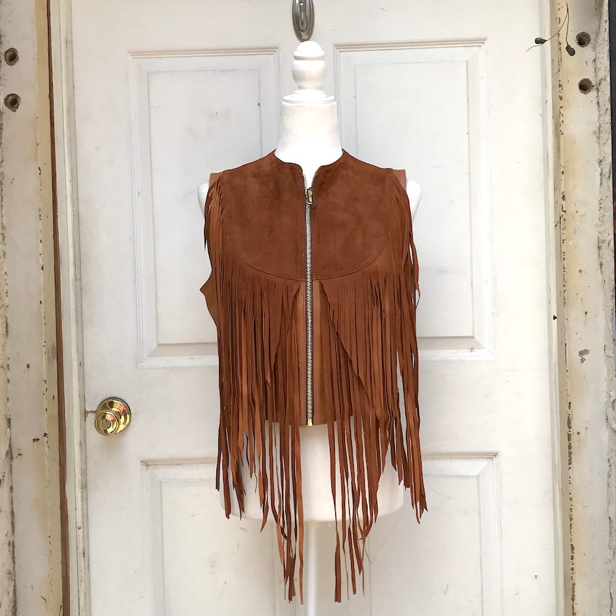 Wild Rider Wms Leather Suede Vest