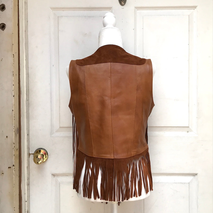 Wild Rider Wms Leather Suede Vest