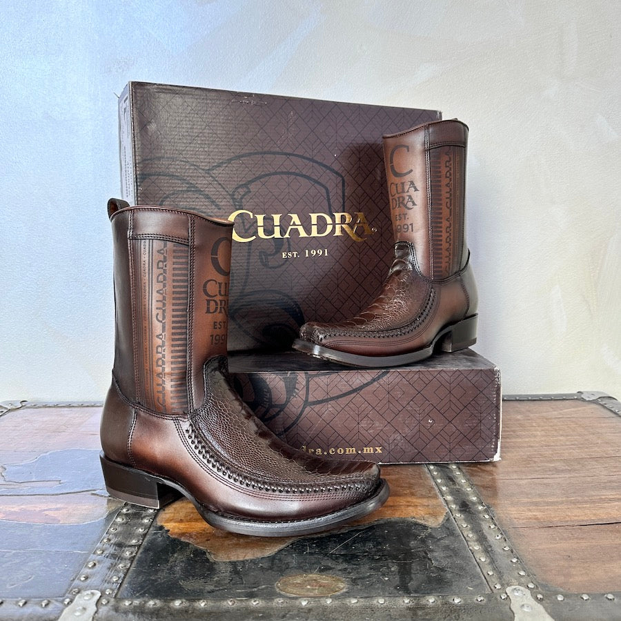 Cuadra Mens Genuine Ostrich Leather Boots 1J2KPT