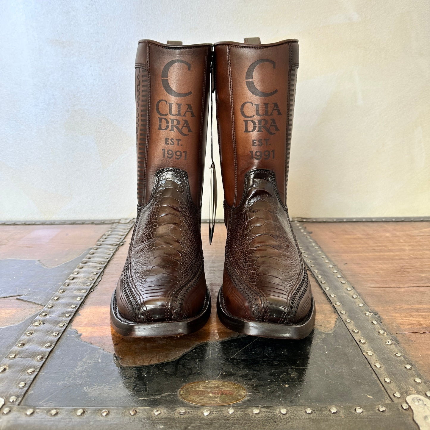 Cuadra Mens Genuine Ostrich Leather Boots 1J2KPT