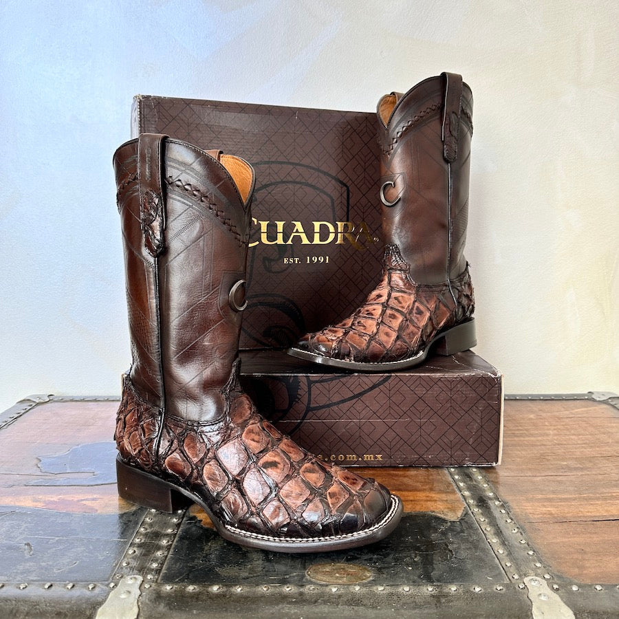 Cuadra Mens Pirarucu Chocolate Boots 3Z2FPI Lil Bit of Mexico Boutique