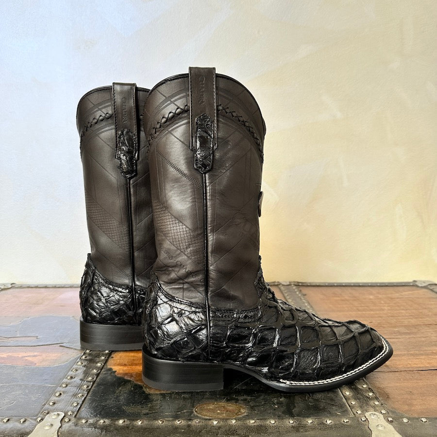 Cuadra Mens Pirarucu Black Boots 3Z2FPI