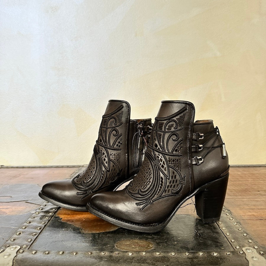 Cuadra Wmns Ankle Boots Crust Tokio Gris Black 3F48RS