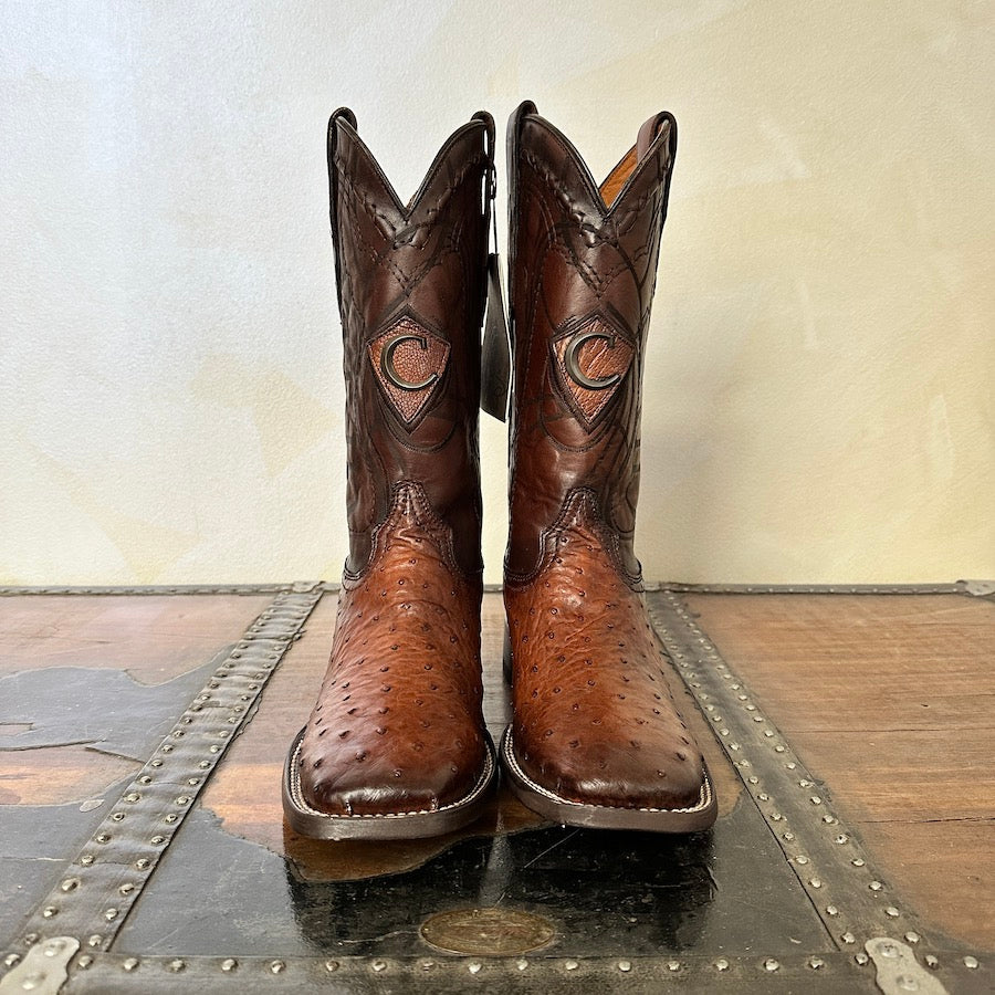 Cuadra Mens Ostrich Belly Moroni Castaño 3Z1OA1