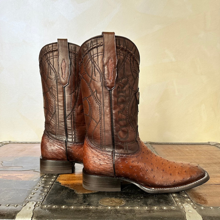 Cuadra Mens Ostrich Belly Moroni Castaño 3Z1OA1