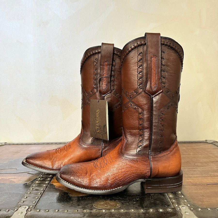 Cuadra Mens Ostrich Belly Flame Honey Boots 3Z01AB