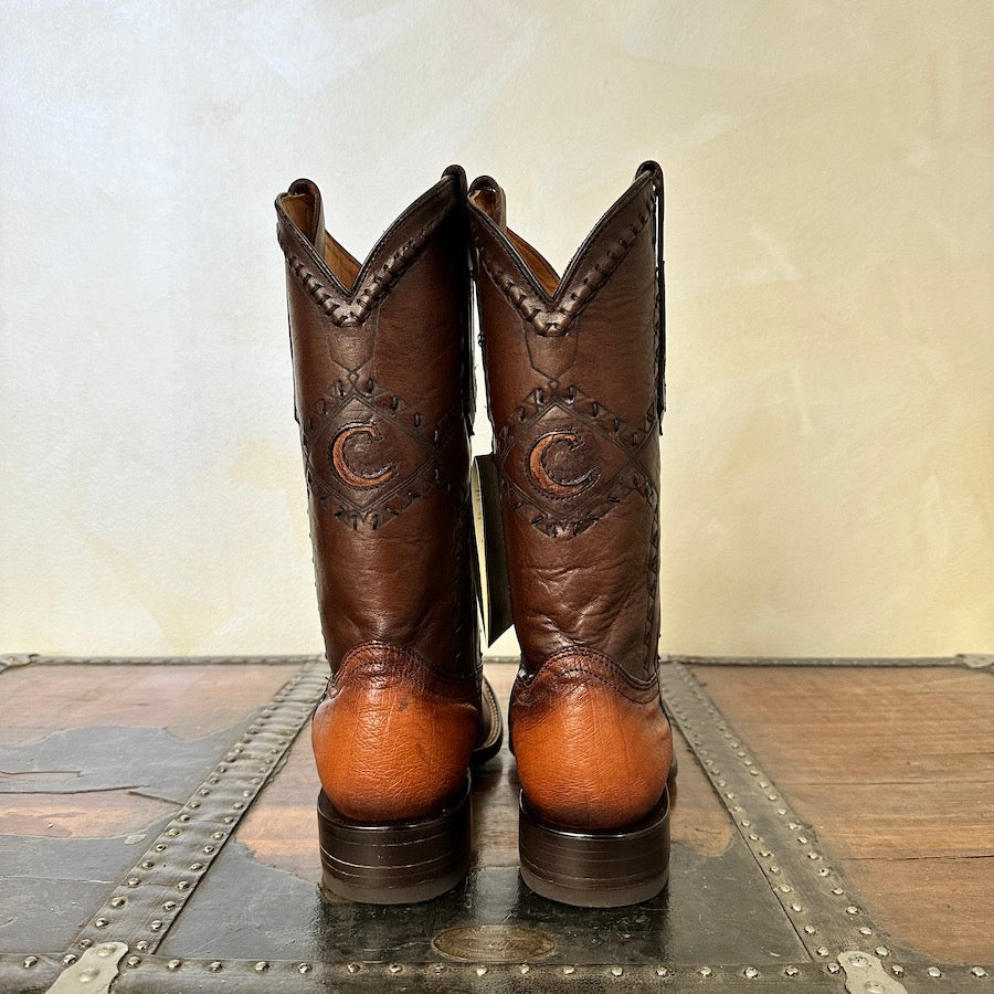 Cuadra Mens Ostrich Belly Flame Honey Boots 3Z01AB