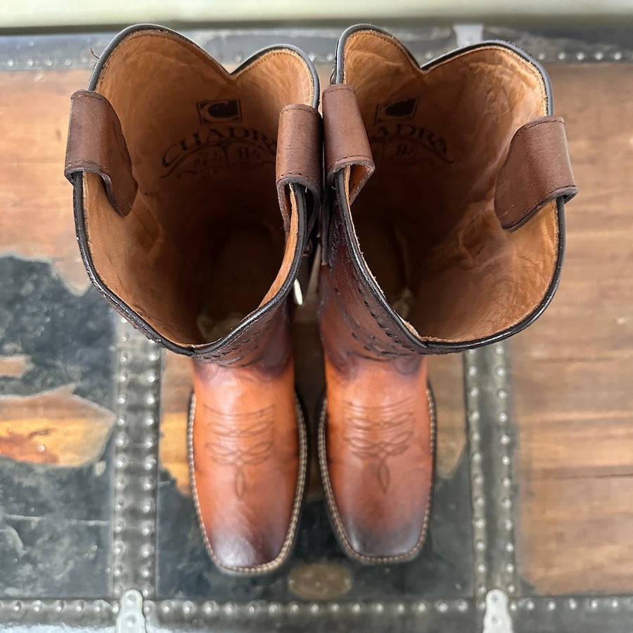 Cuadra Mens Ostrich Belly Flame Honey Boots 3Z01AB