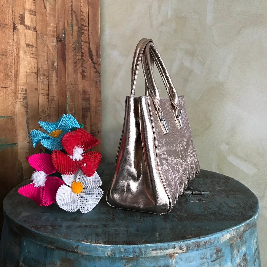 Edith's Leather Top-Handle Shoulder Bag