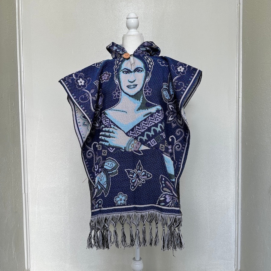 Frida Kahlo Hooded Poncho ( O/S )