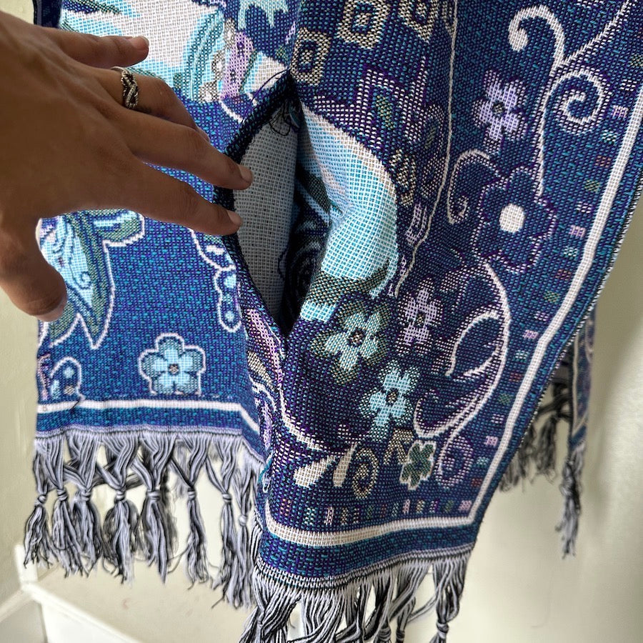 Frida Kahlo Hooded Poncho ( O/S )