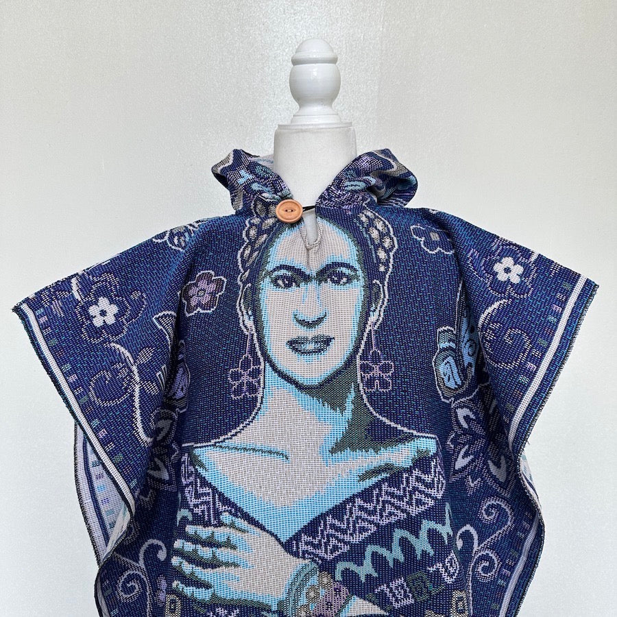 Frida Kahlo Hooded Poncho ( O/S )