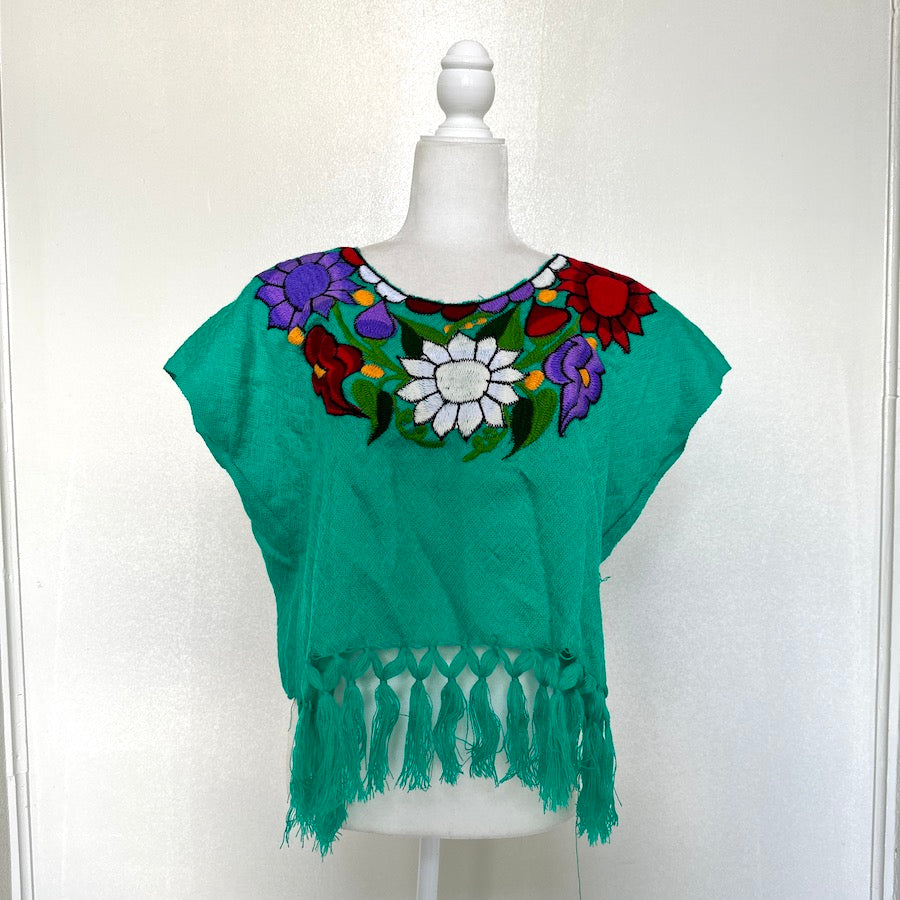 Selling Filipina Style Button Blouse Huipil with Fine Embroidery from Mexico Large