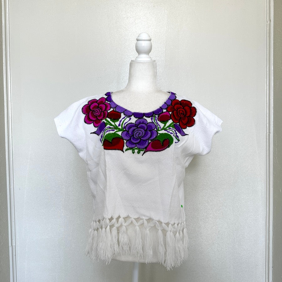Huipil Embroidered Crop Top ( M/L)