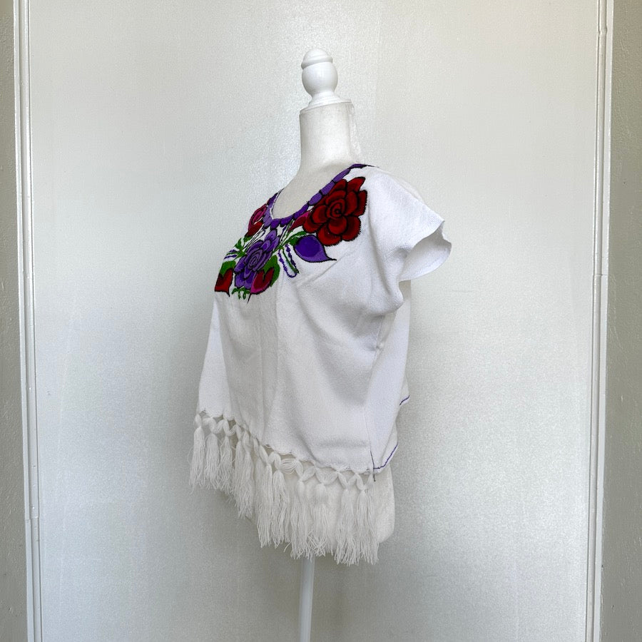 Huipil Embroidered Crop Top ( M/L)