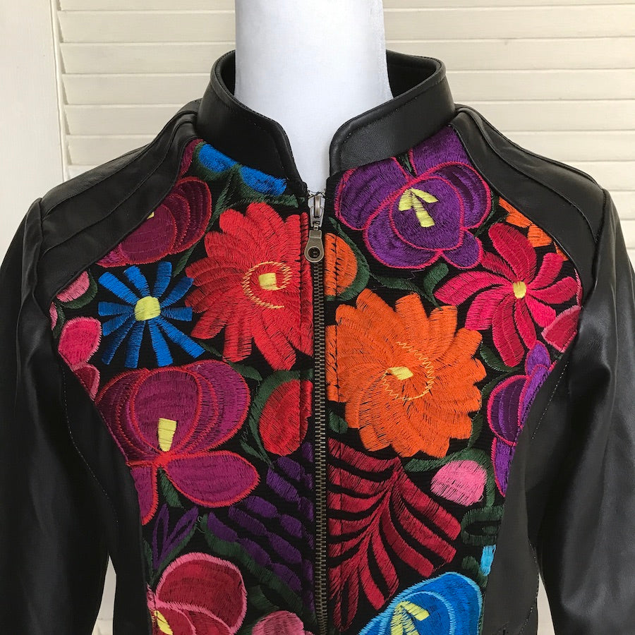 Jazmin's Embroidery Leather Jacket (Size US L)