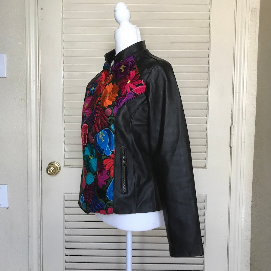 Jazmin's Embroidery Leather Jacket (Size US L)