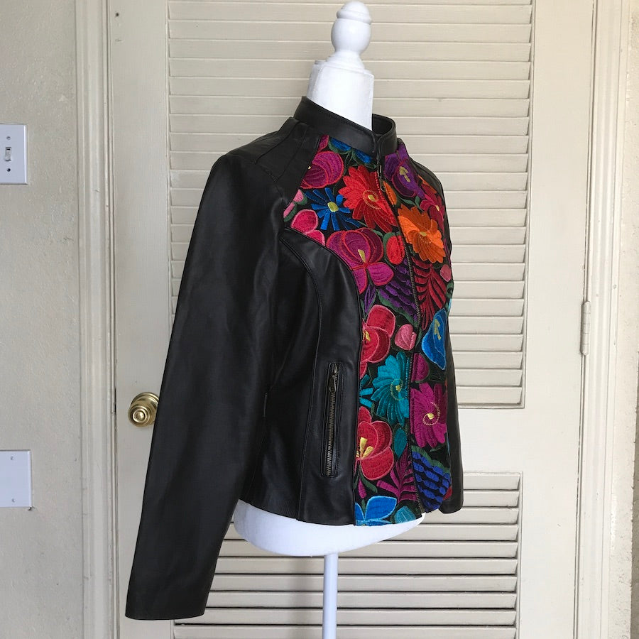 Jazmin's Embroidery Leather Jacket (Size US L)
