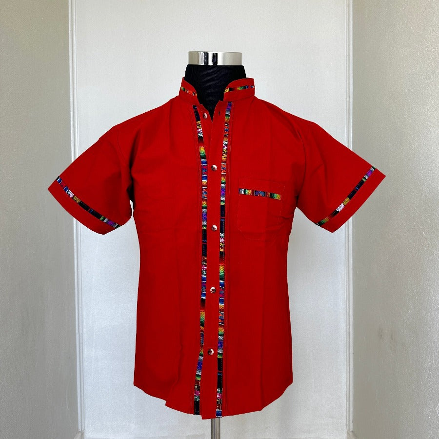 Chiapas Serape Orange Guayabera (2XL)