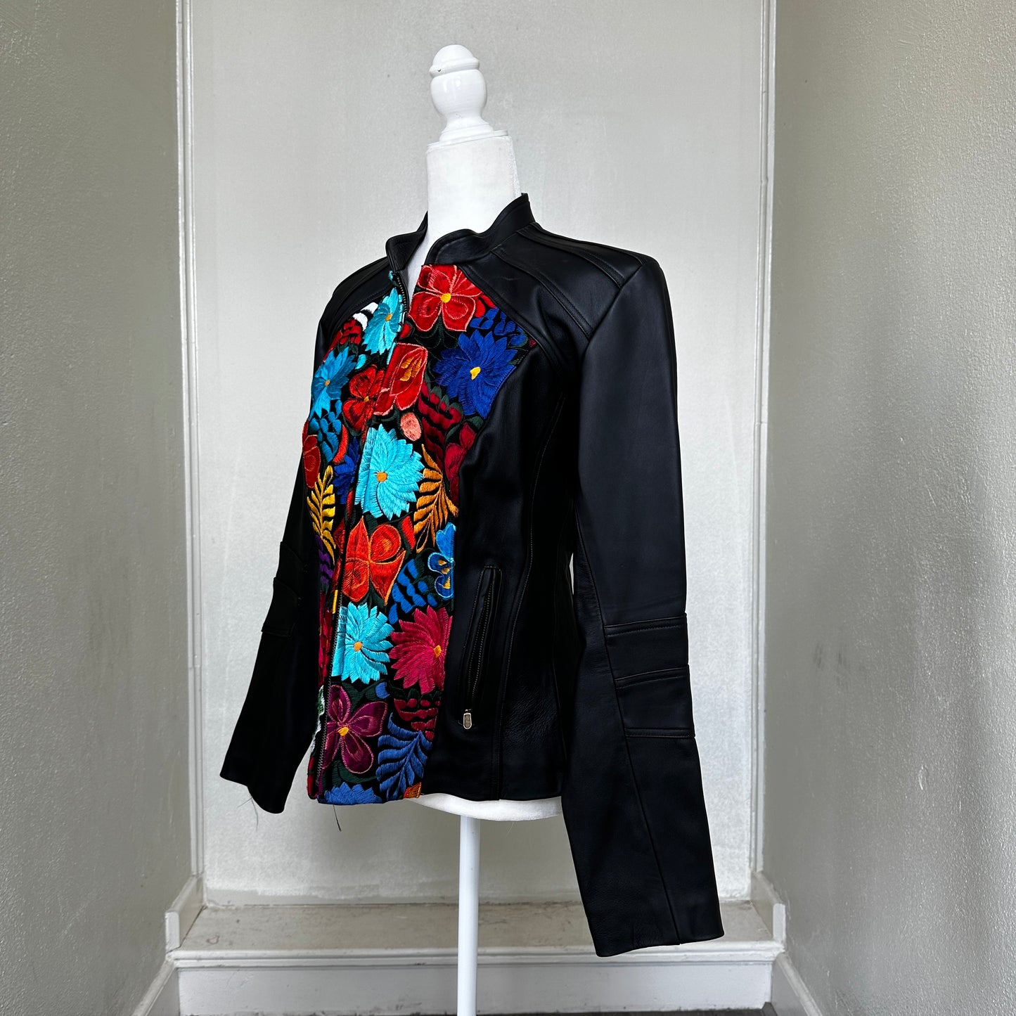 Jazmin's Embroidery Leather Jacket (Size US XL)