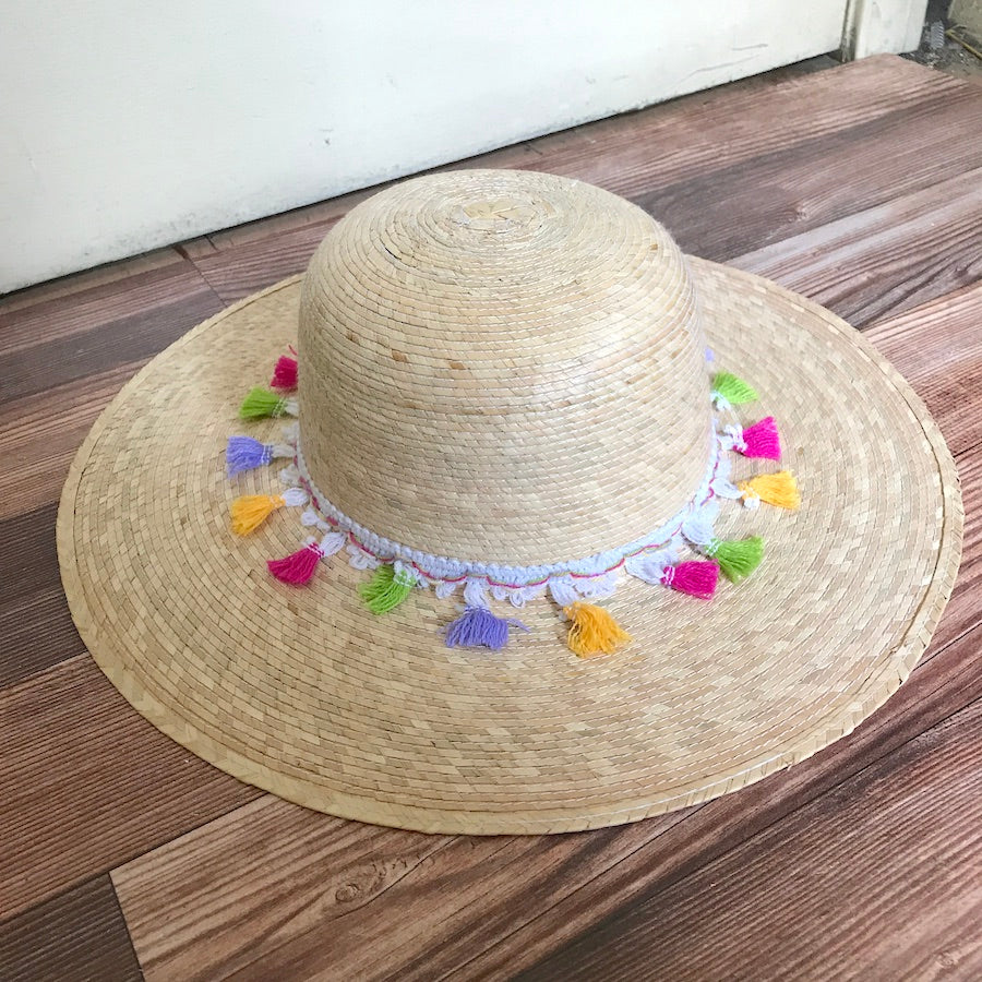Festive Straw Hat ( M )