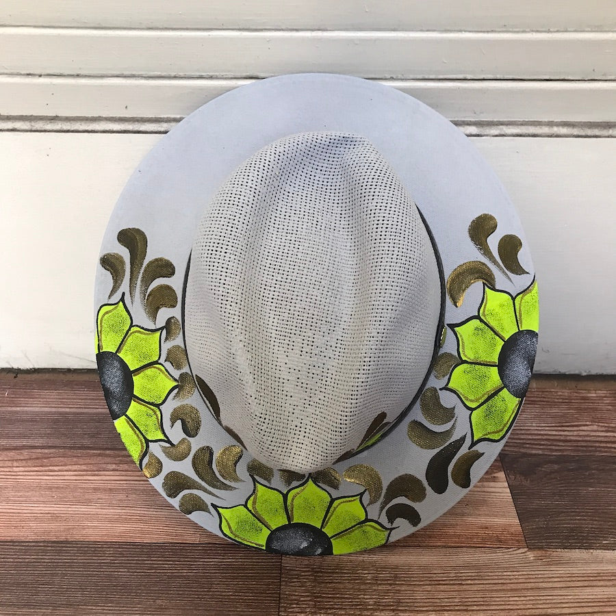 Flora's Hand Painted Hat ( L )