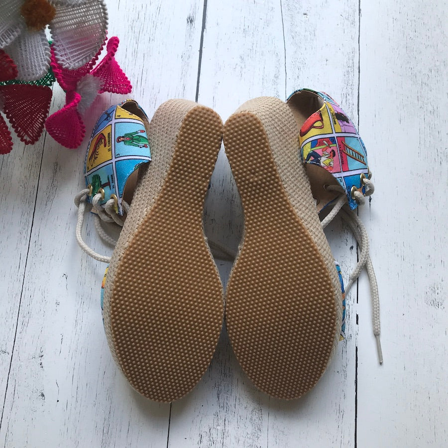 Loteria Lace Up Wedges