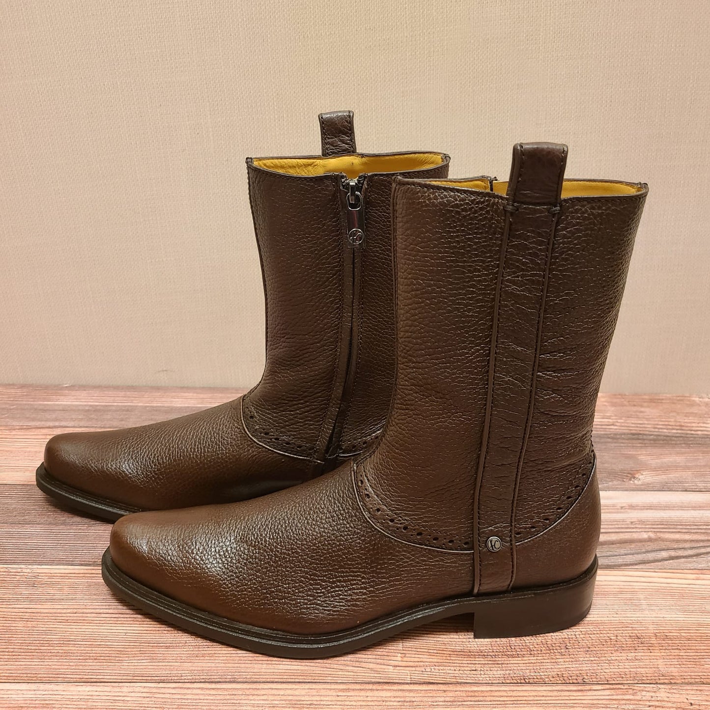 Franco Cuadra Mens Deer Skin Brown Boot 801VNVN